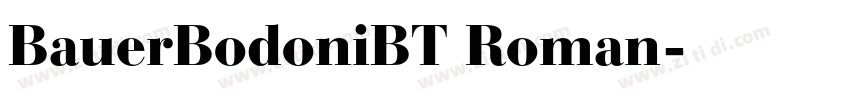 BauerBodoniBT Roman字体转换